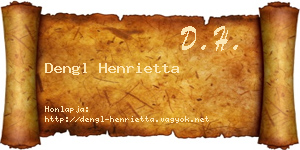 Dengl Henrietta névjegykártya